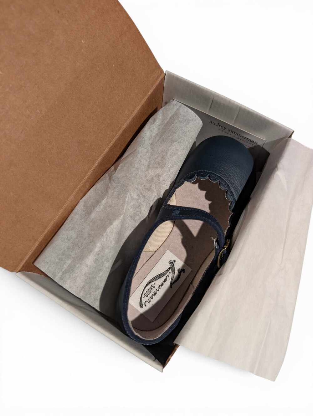 ZIMMERMAN Shoes Scalloped Mary Jane Navy Blue Girls 9E - Picture 8 of 16